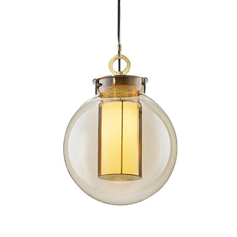 Uphaos zeitgenössische minimalistische Pendelleuchte aus Glas für das Familienleben