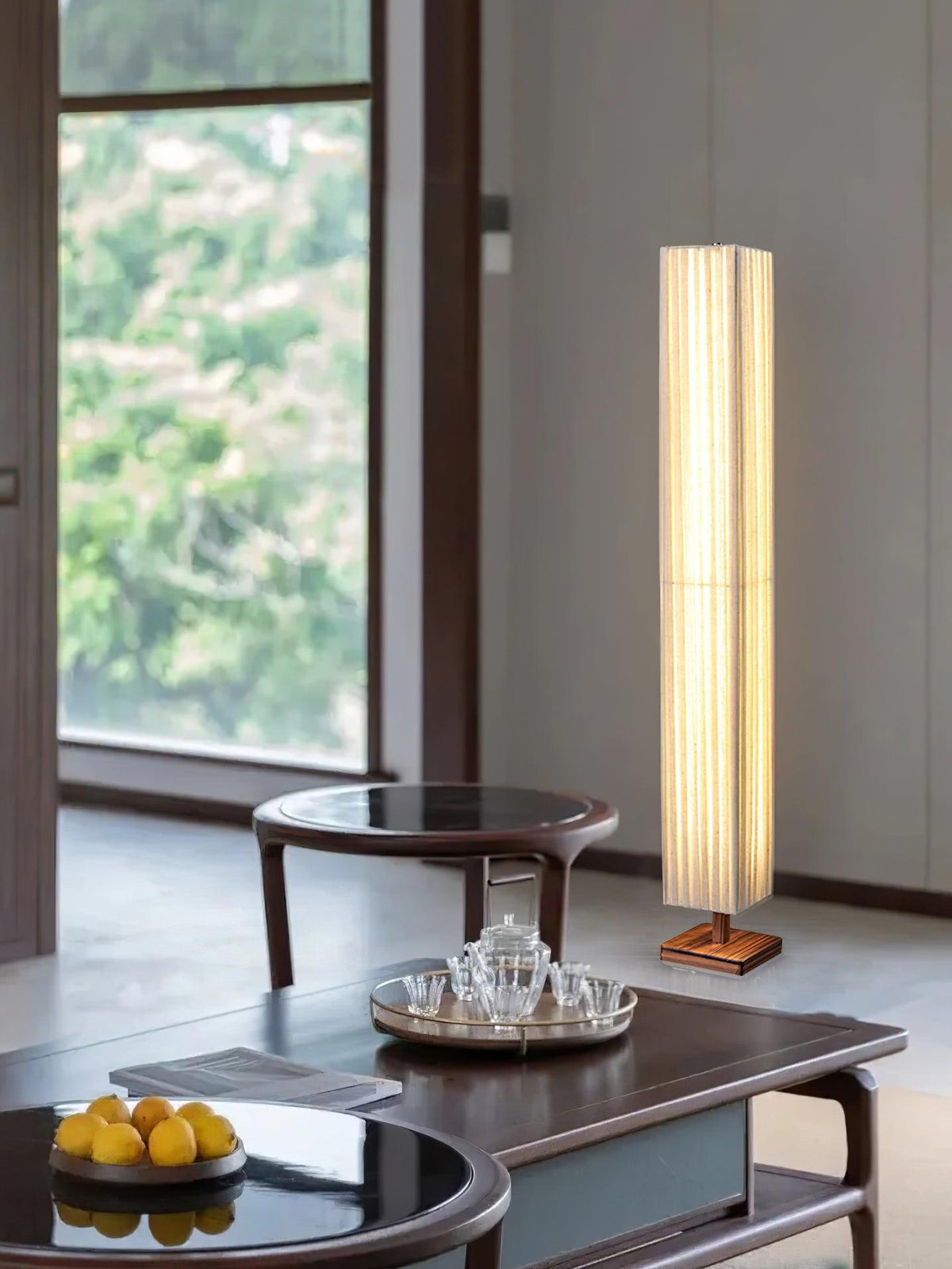 Vesolyre Japandi Stoff-Stehleuchte Beige