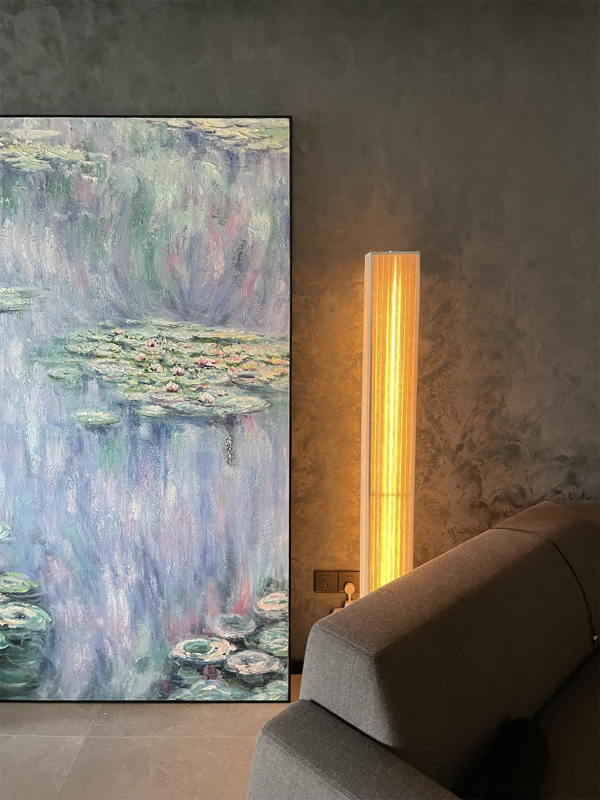 Vesolyre Japandi Stoff-Stehleuchte Beige