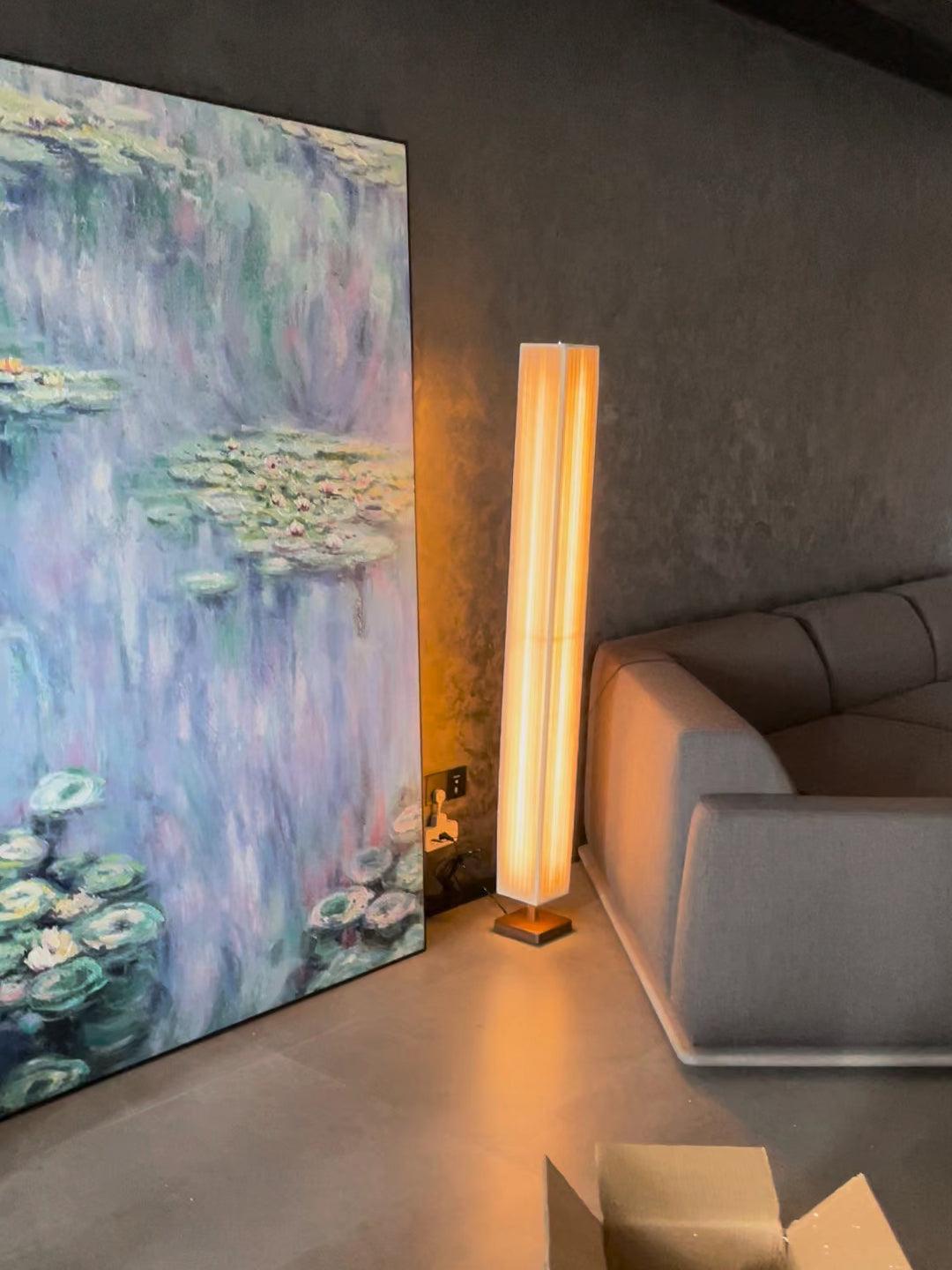 Vesolyre Japandi Stoff-Stehleuchte Beige