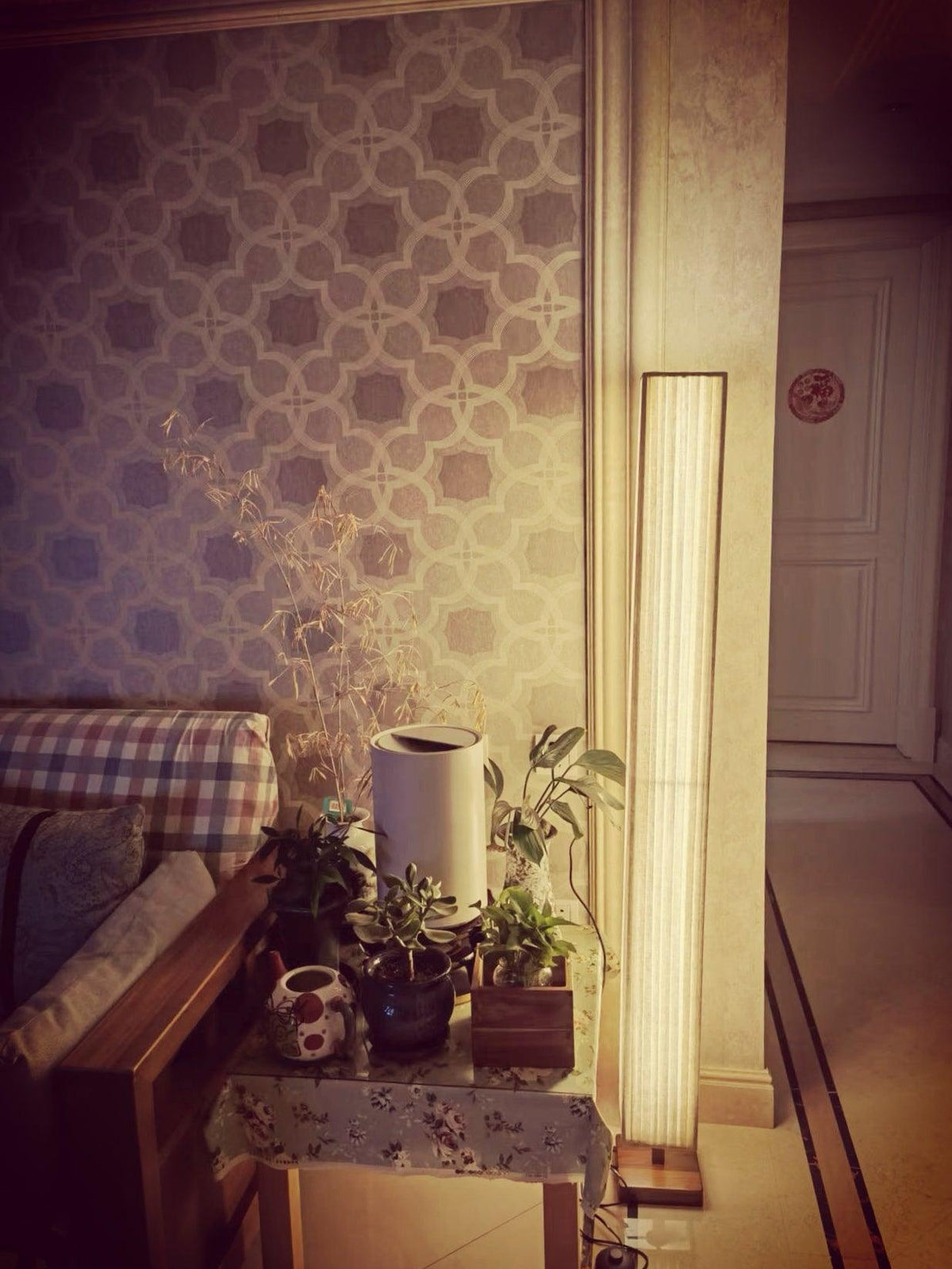 Vesolyre Japandi Stoff-Stehleuchte Beige
