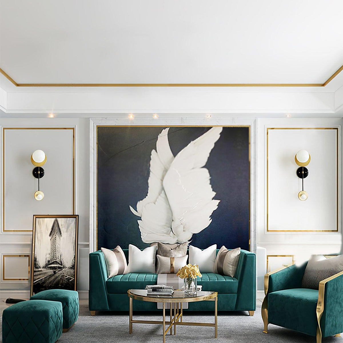 Balance Premium Elegance Skala Marmor Wandleuchte