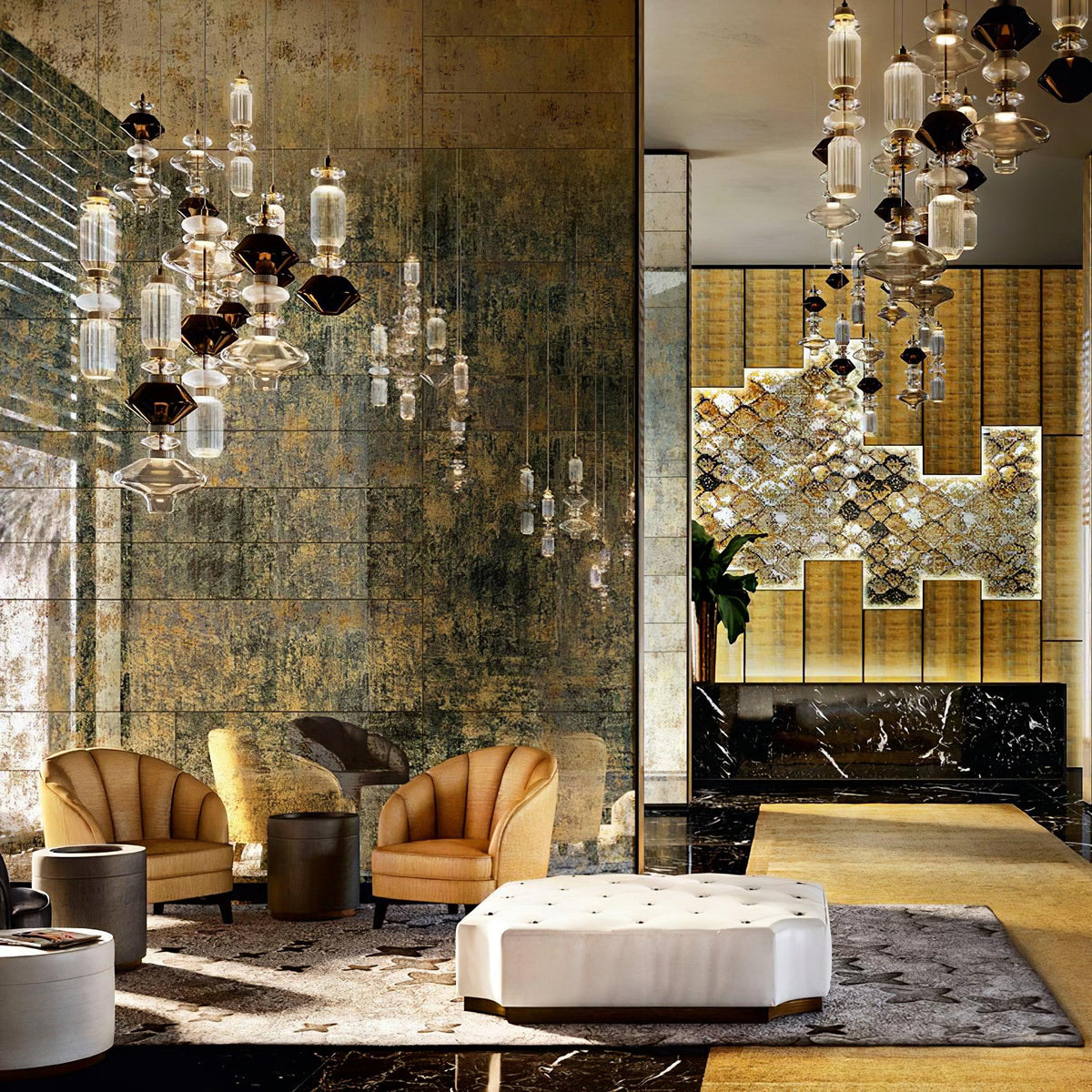 Veliora Pendelleuchte aus Glas luxuriös für Wohnzimmer | Cielum
