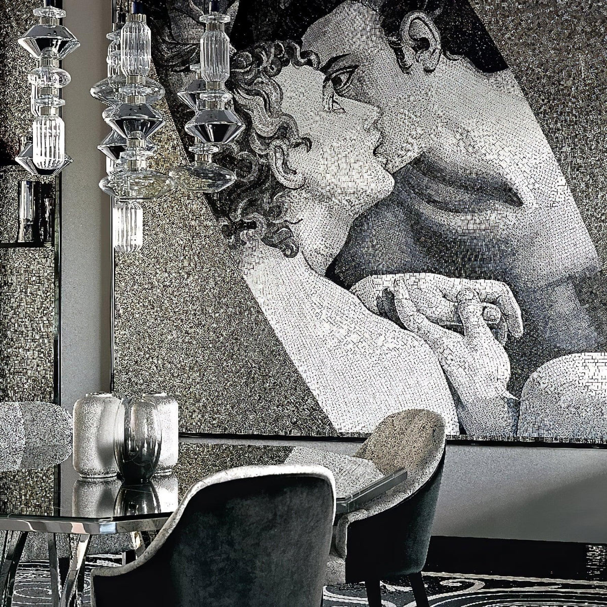 Veliora Pendelleuchte aus Glas luxuriös für Wohnzimmer | Cielum