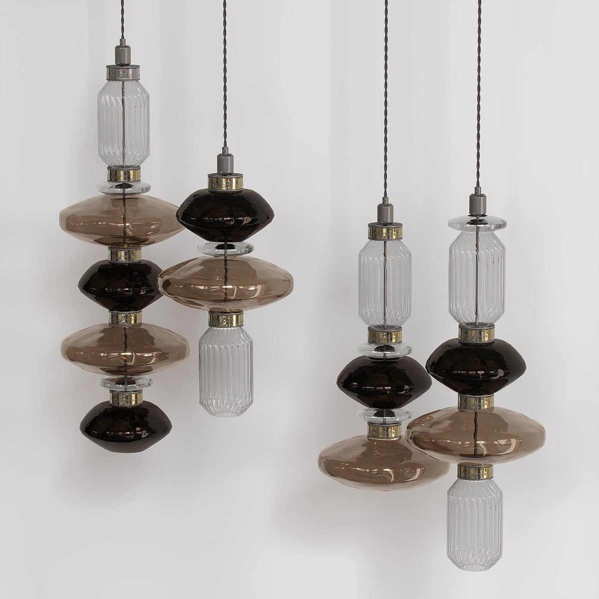 Veliora Pendelleuchte aus Glas luxuriös für Wohnzimmer | Cielum