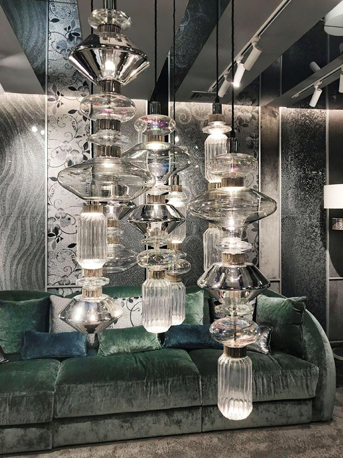 Veliora Pendelleuchte aus Glas luxuriös für Wohnzimmer | Cielum