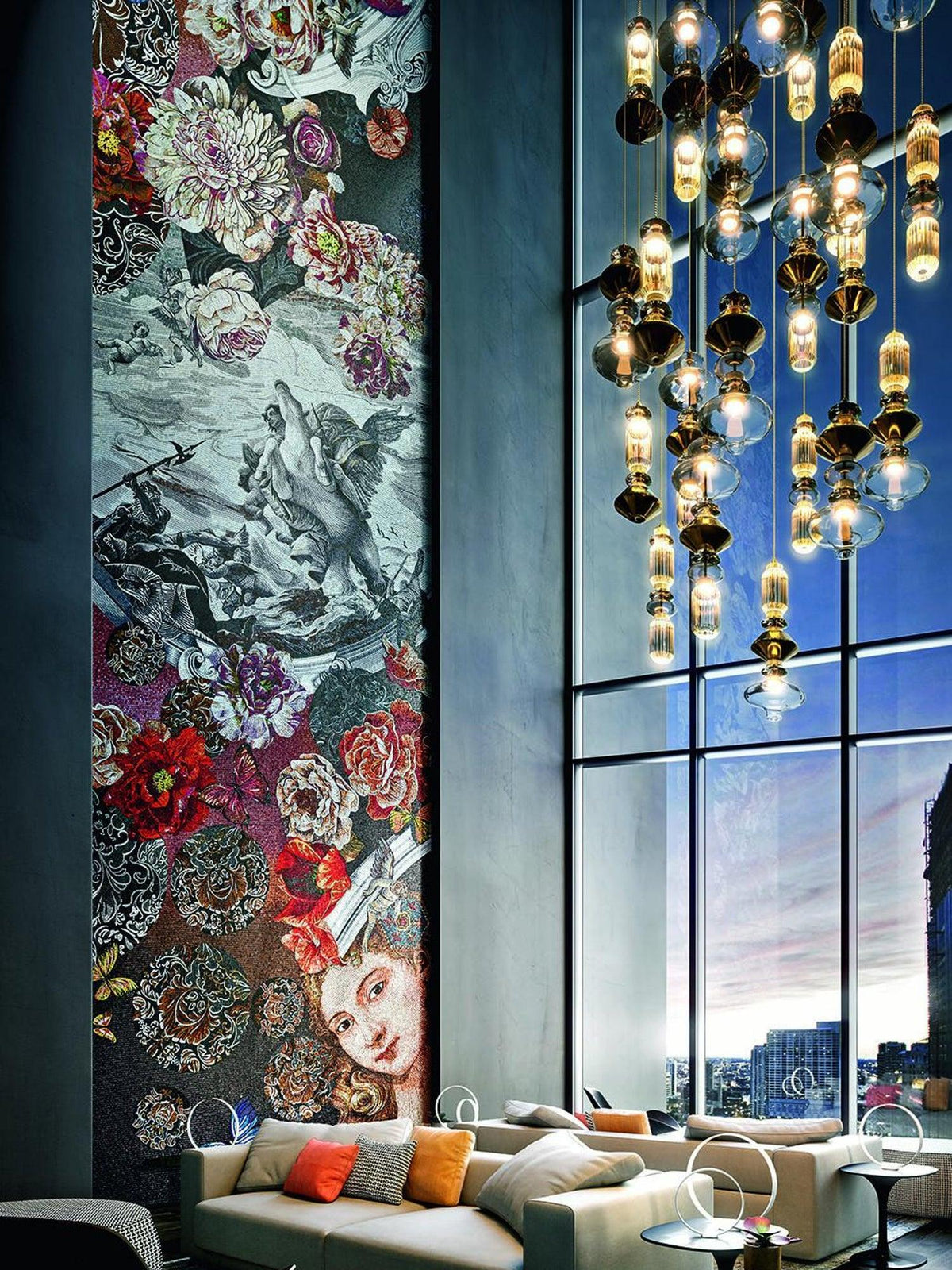 Veliora Pendelleuchte aus Glas luxuriös für Wohnzimmer | Cielum