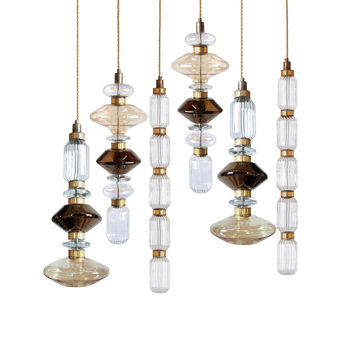 Veliora Pendelleuchte aus Glas luxuriös für Wohnzimmer | Cielum