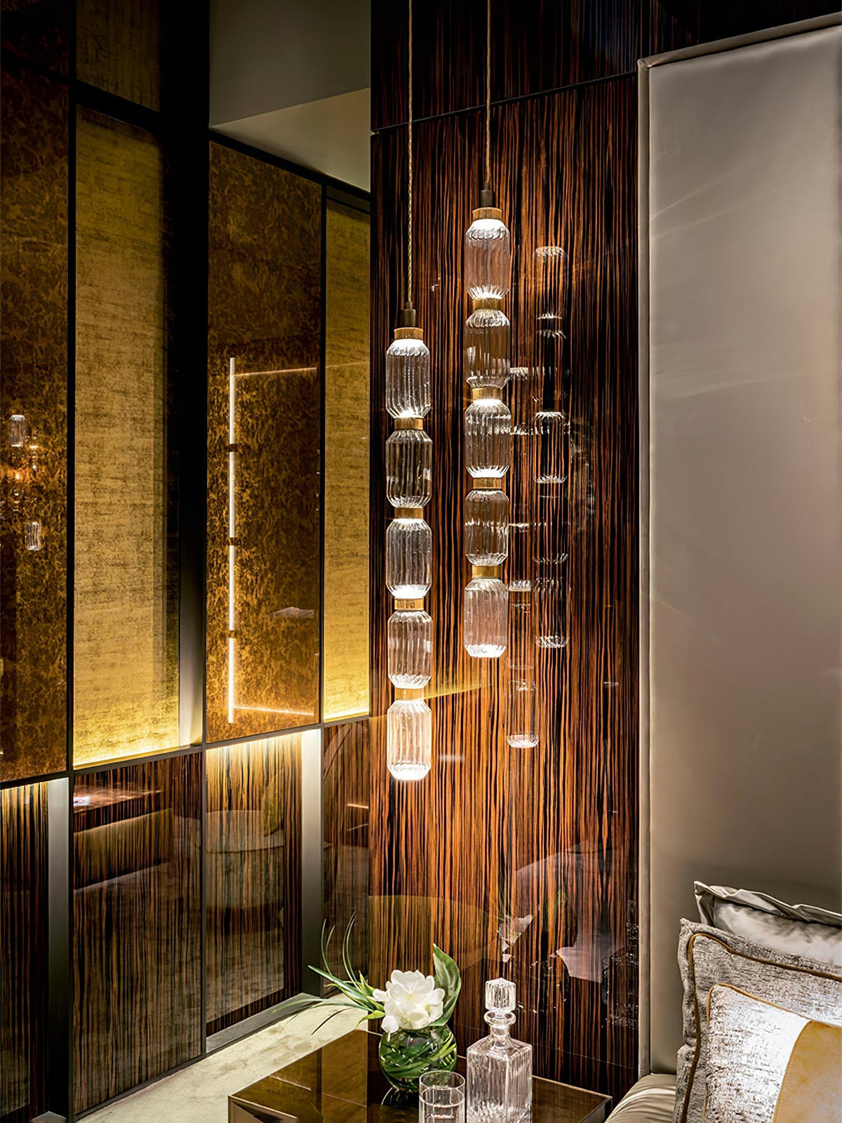 Veliora Pendelleuchte aus Glas luxuriös für Wohnzimmer | Cielum