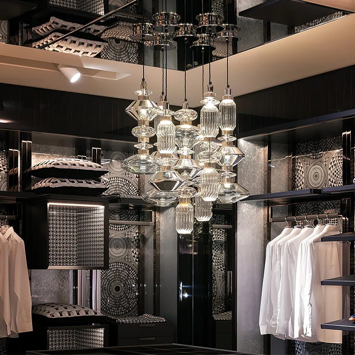 Veliora Pendelleuchte aus Glas luxuriös für Wohnzimmer | Cielum