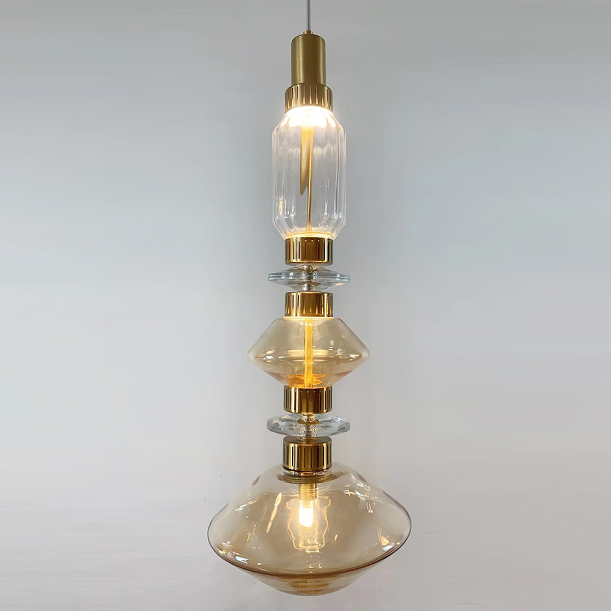 Veliora Pendelleuchte aus Glas luxuriös für Wohnzimmer | Cielum