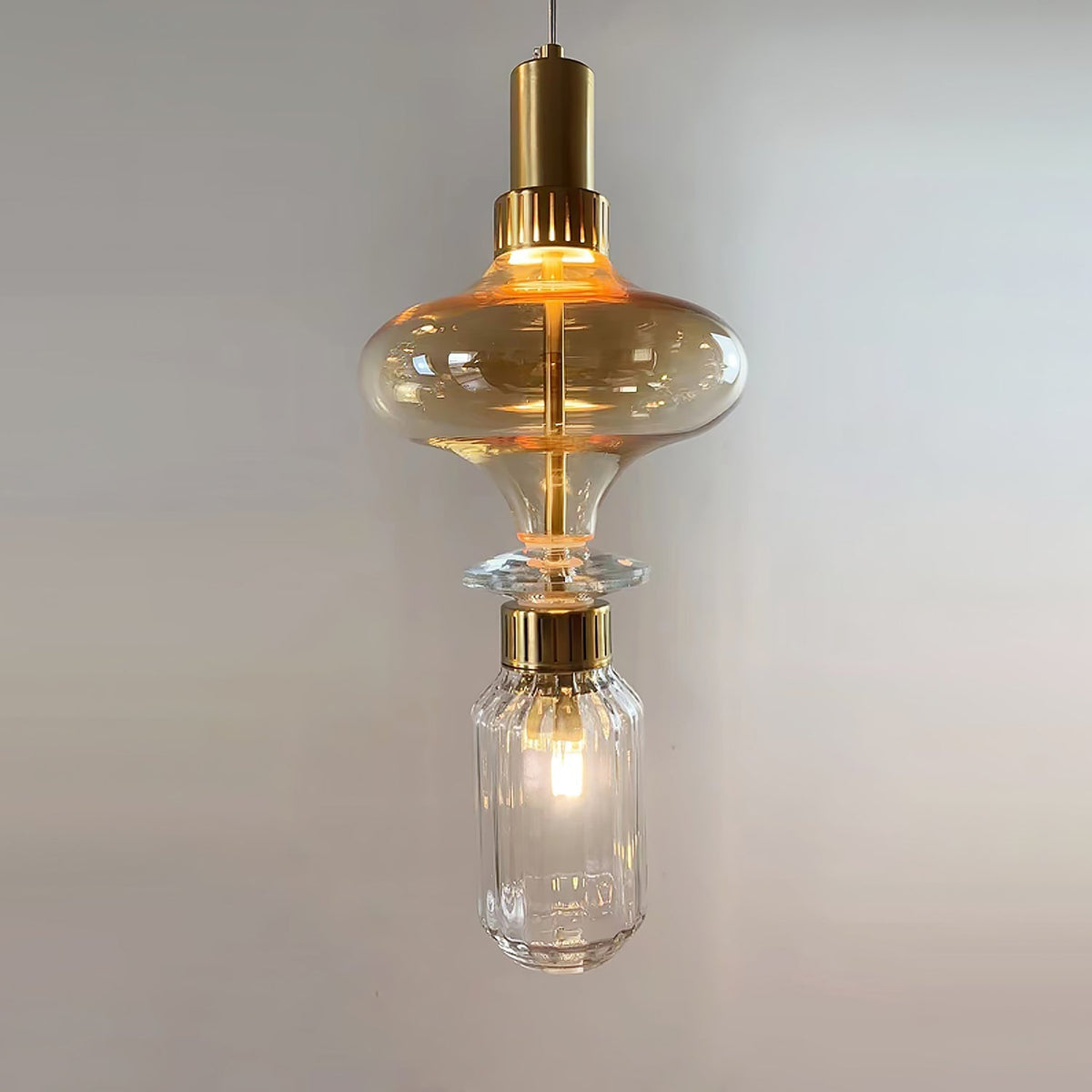 Veliora Pendelleuchte aus Glas luxuriös für Wohnzimmer | Cielum