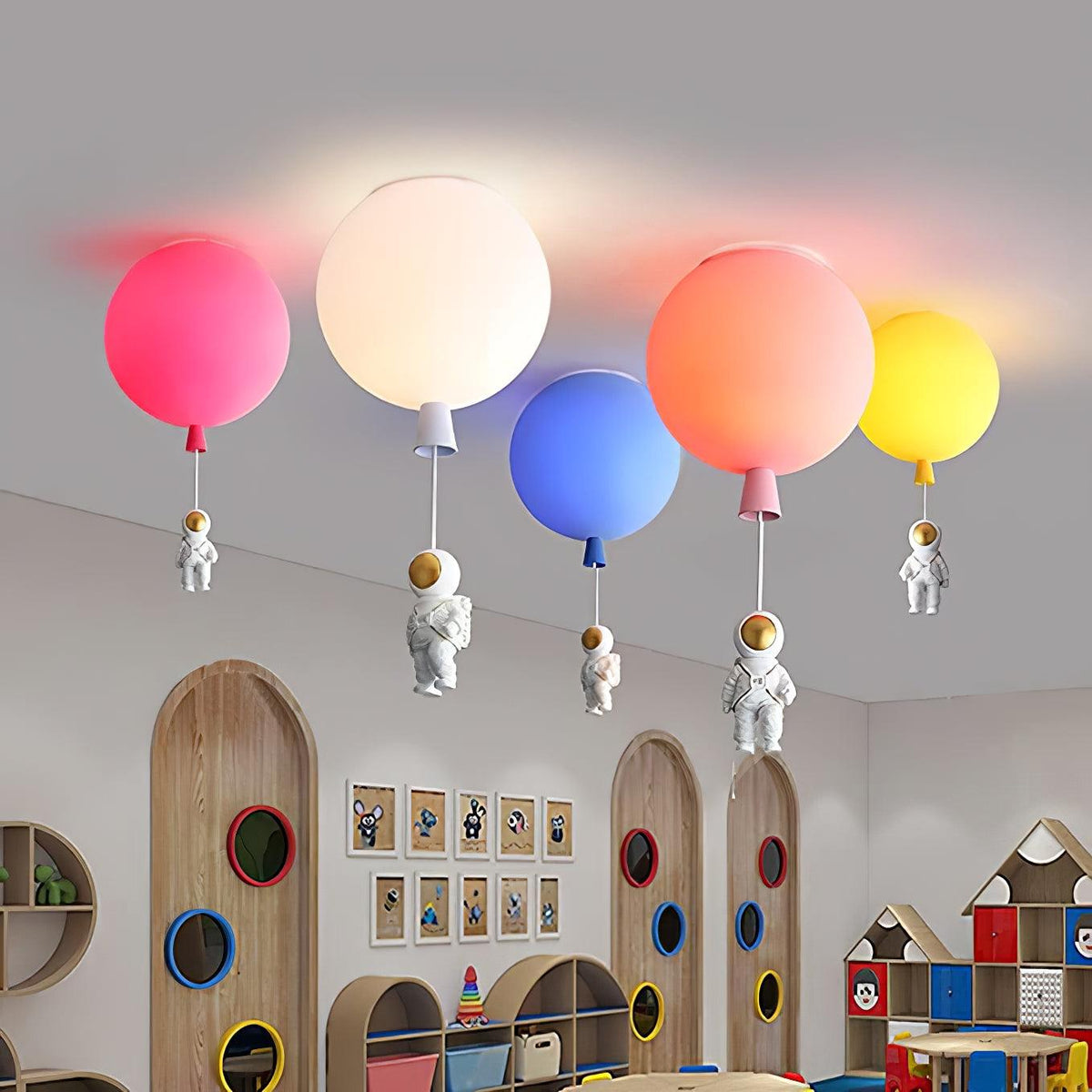 Noraria Einzigartige Glänzende Balloon-Deckenleuchte