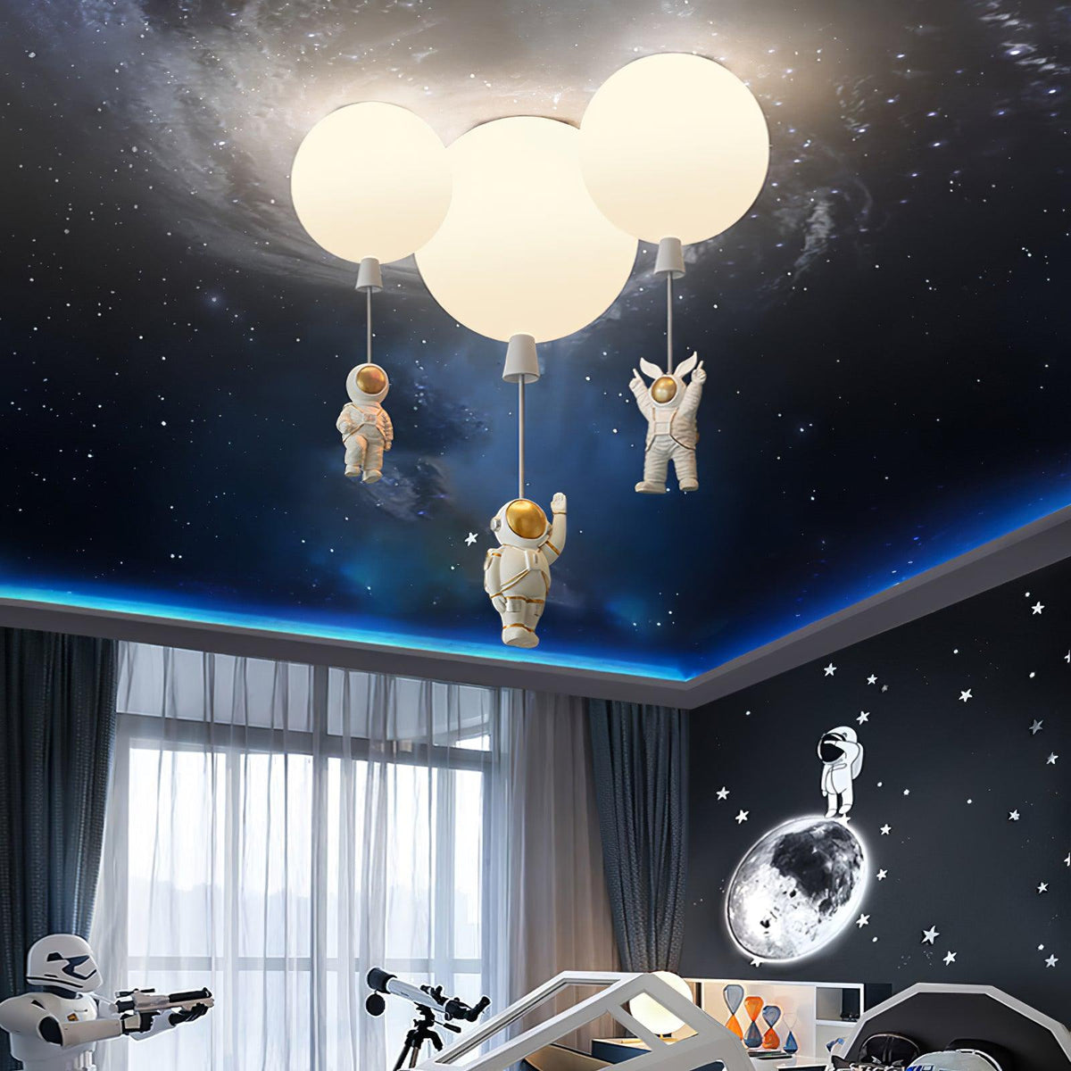 Noraria Einzigartige Glänzende Balloon-Deckenleuchte