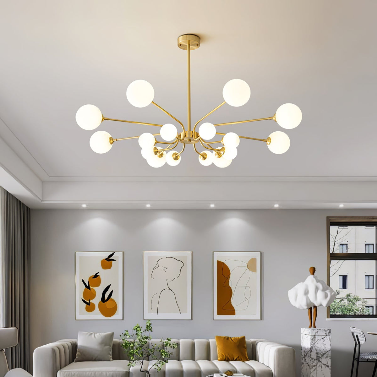 Wace Kronleuchter Kugelarm modern