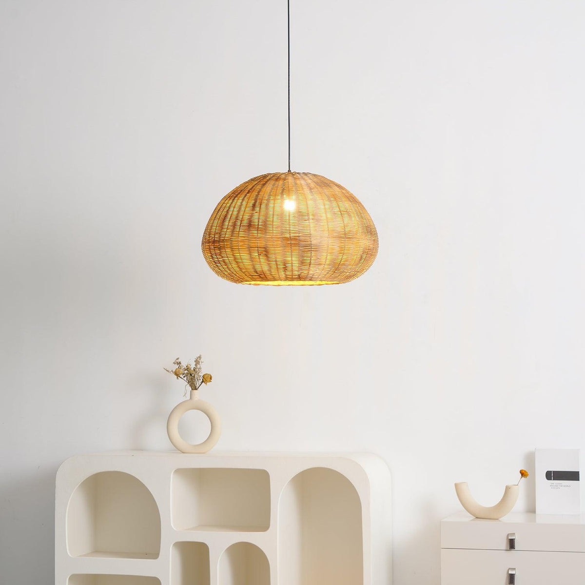 Adam Vintage Bambus-Pendelleuchte