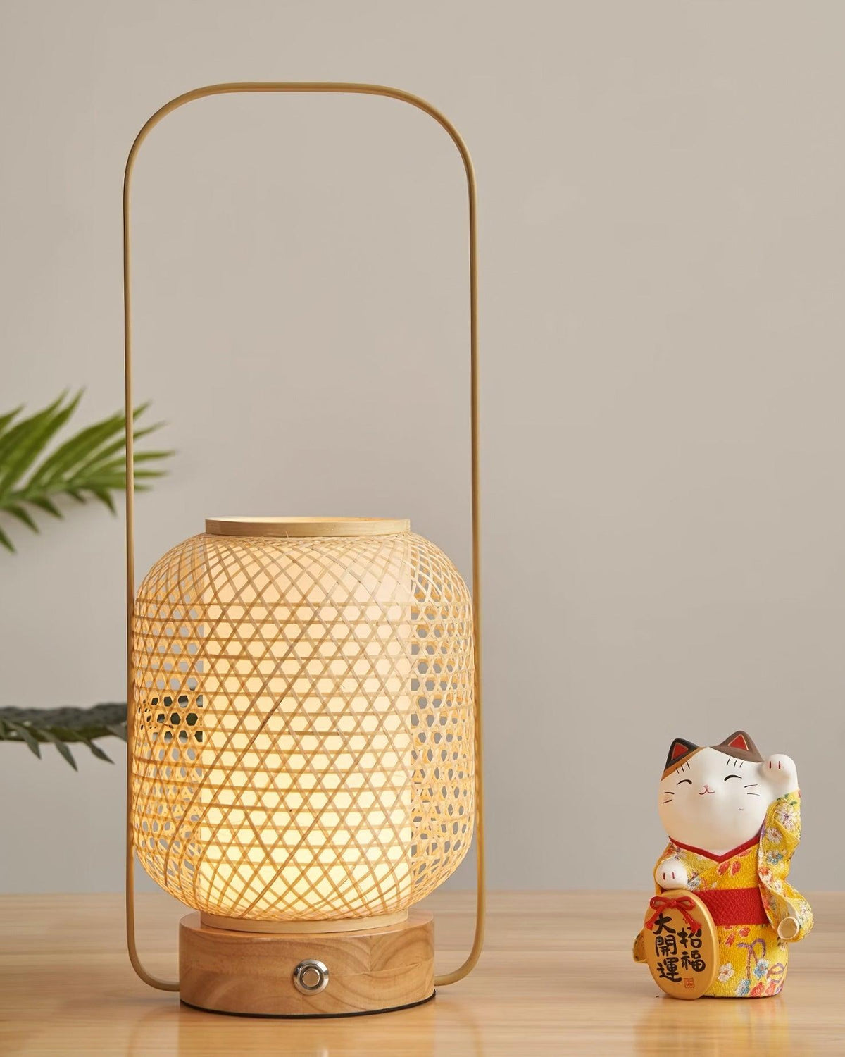 Orbituse Retro-Tischleuchte aus Holz