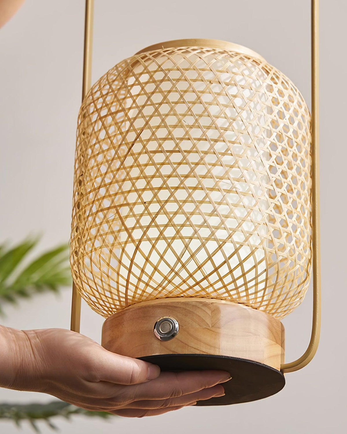 Orbituse Retro-Tischleuchte aus Holz