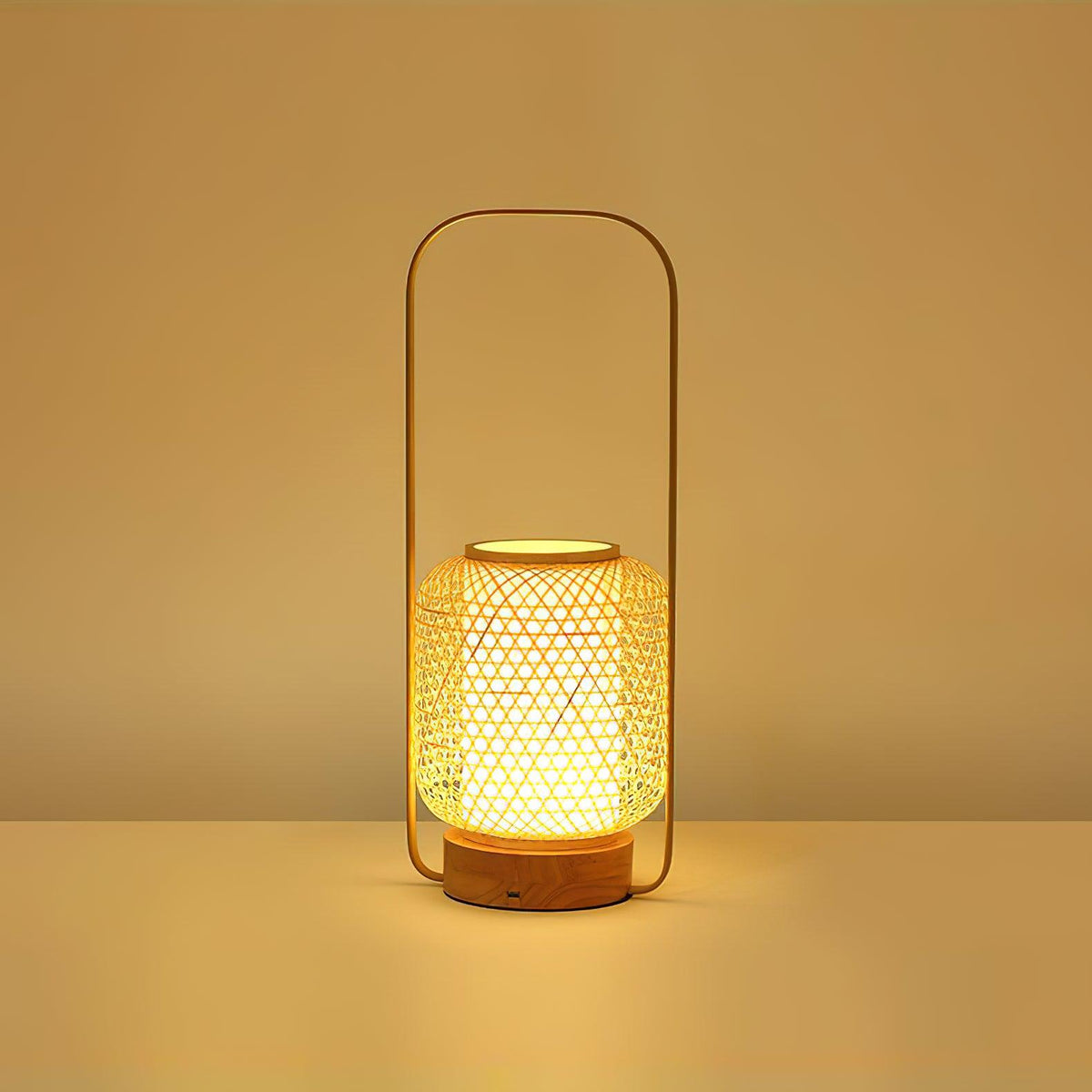 Orbituse Retro-Tischleuchte aus Holz