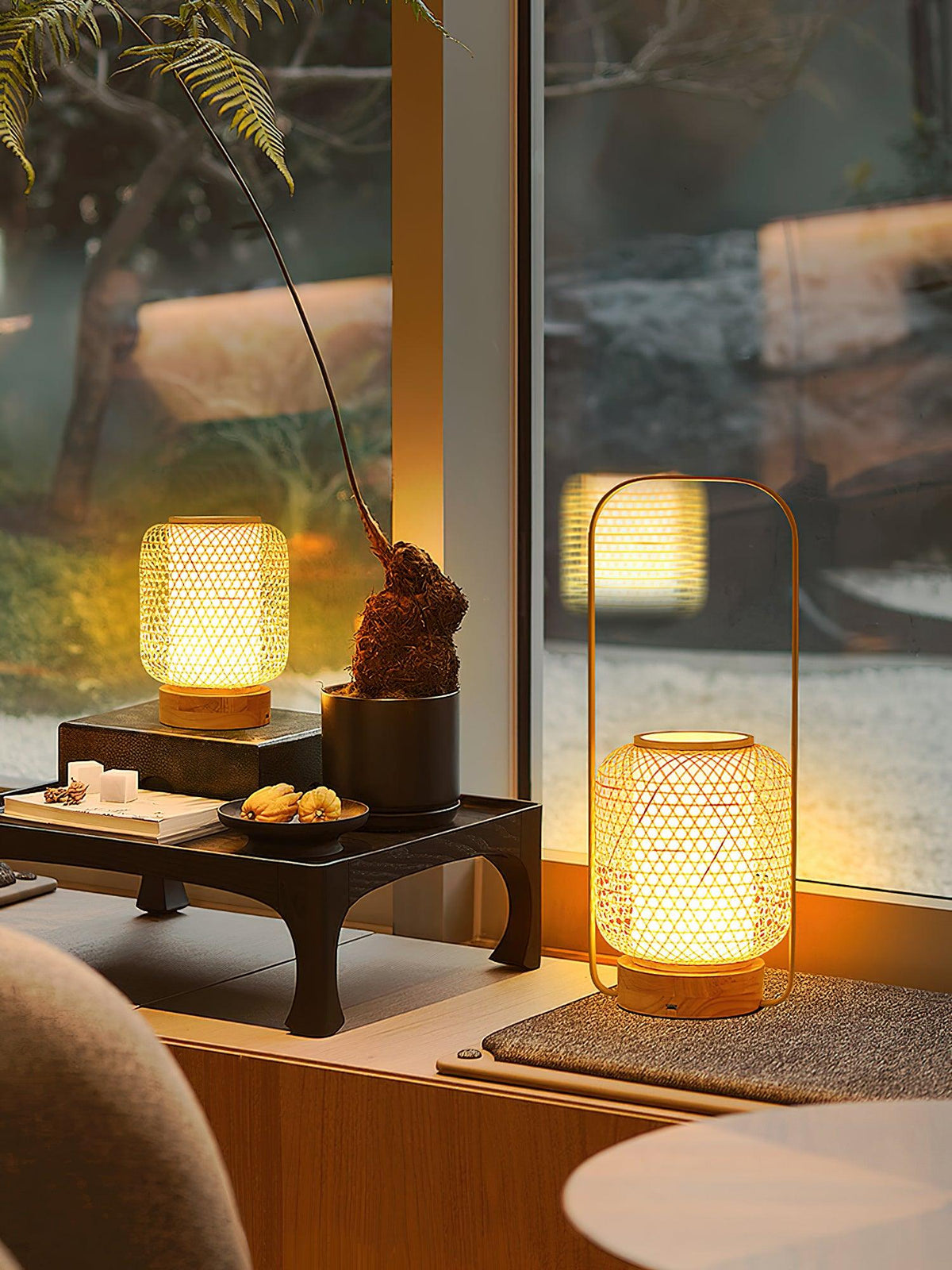 Orbituse Retro-Tischleuchte aus Holz