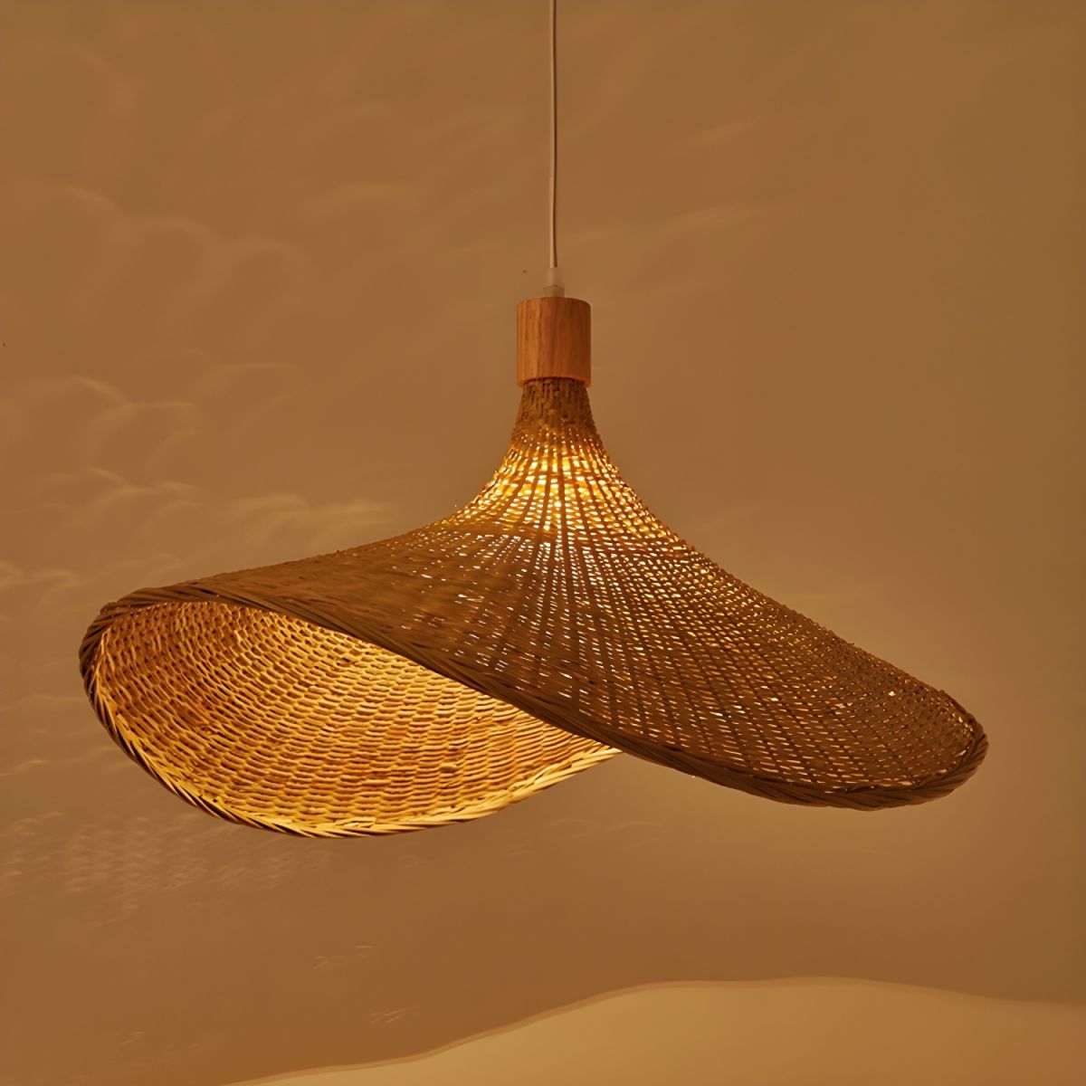 Marona Rattan Vintage Pendelleuchte