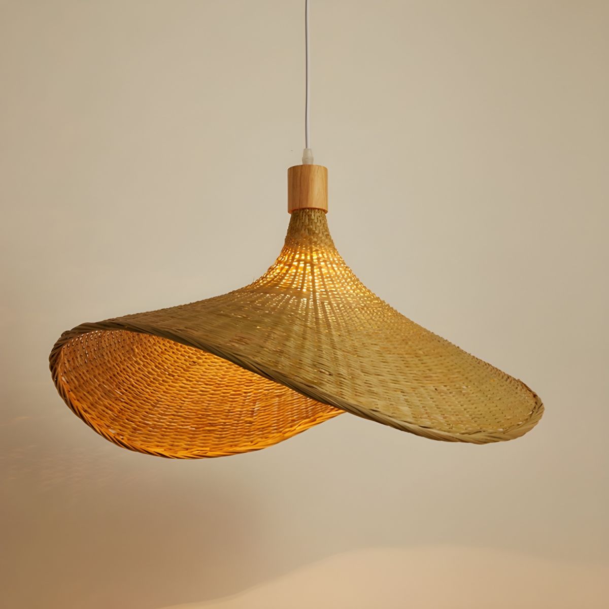 Marona Rattan Vintage Pendelleuchte