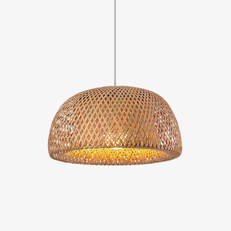Nostor Bambus-Retro-Vintage-Pendelleuchte