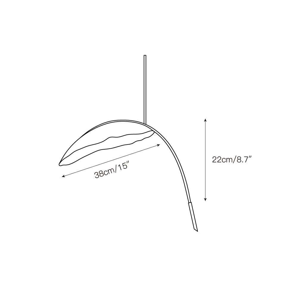 Rauduvyu Kronleuchter modern minimalistisch Leaf Schwarz Metall