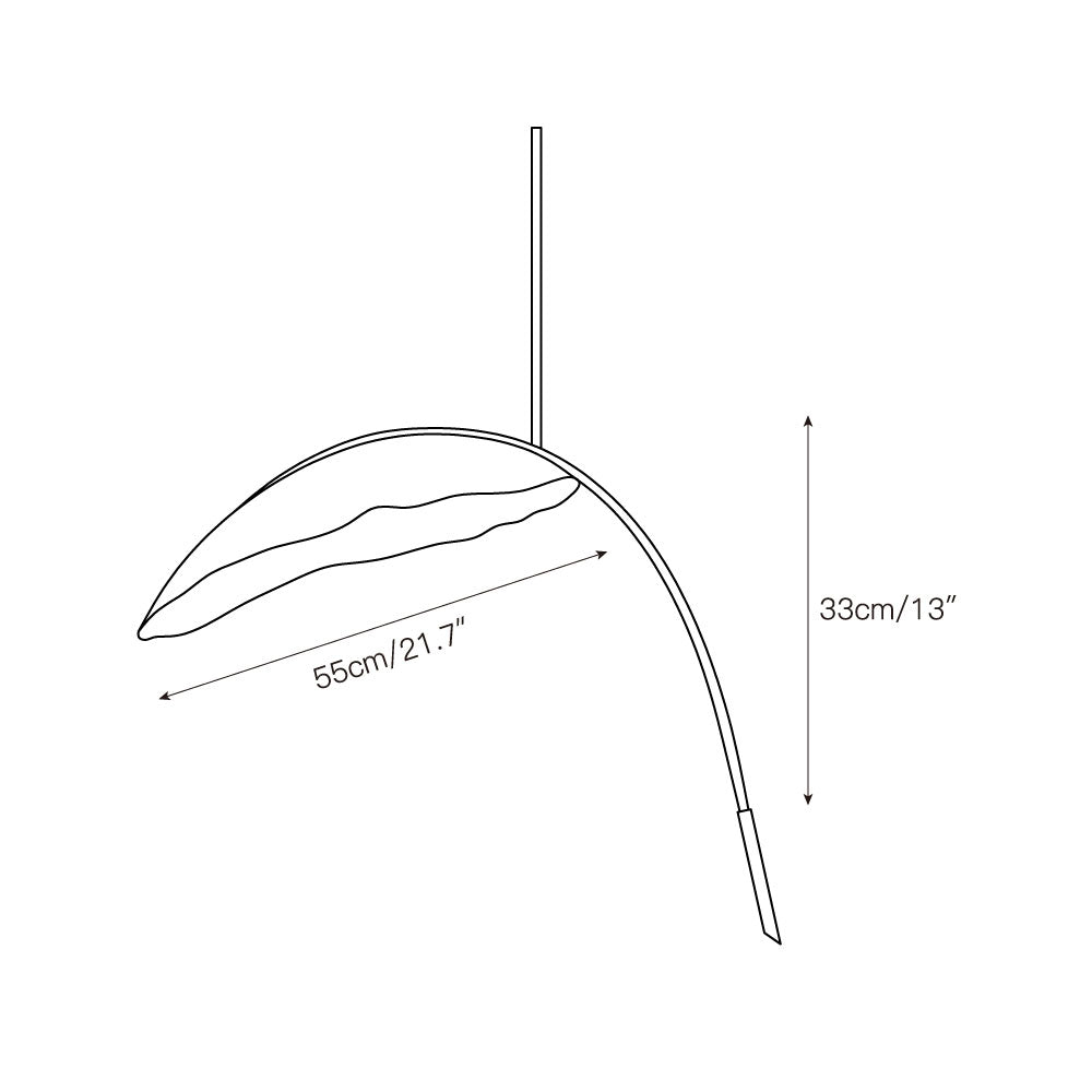 Rauduvyu Kronleuchter modern minimalistisch Leaf Schwarz Metall