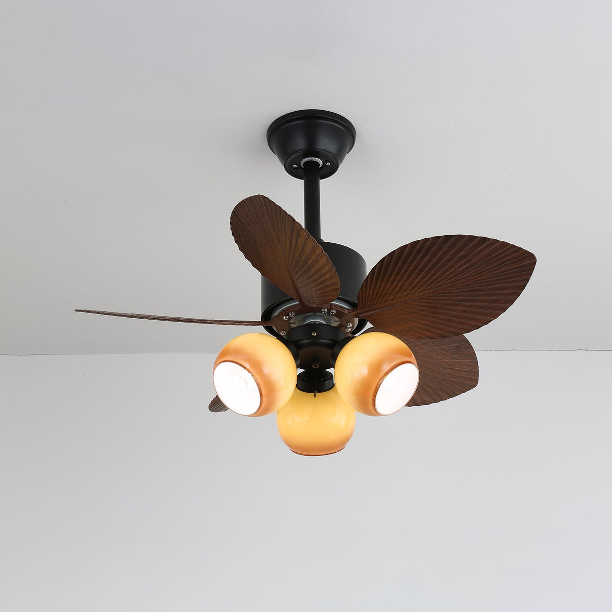 Celenina Tropical Glas Deckenventilator mit Beleuchtung