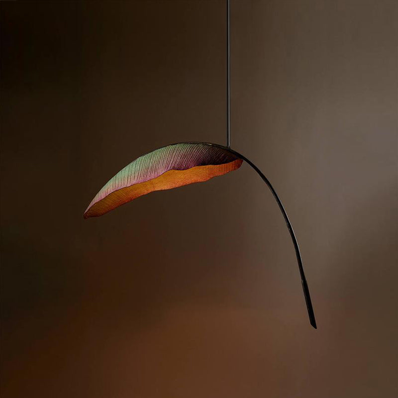 Rauduvyu Kronleuchter modern minimalistisch Leaf Schwarz Metall