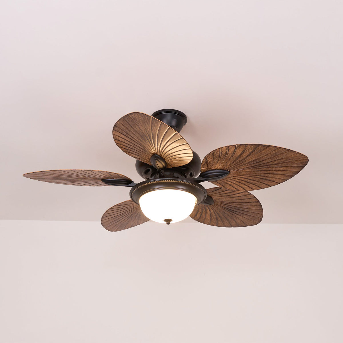 Virel Tropisches Holz Deckenventilator mit Beleuchtung