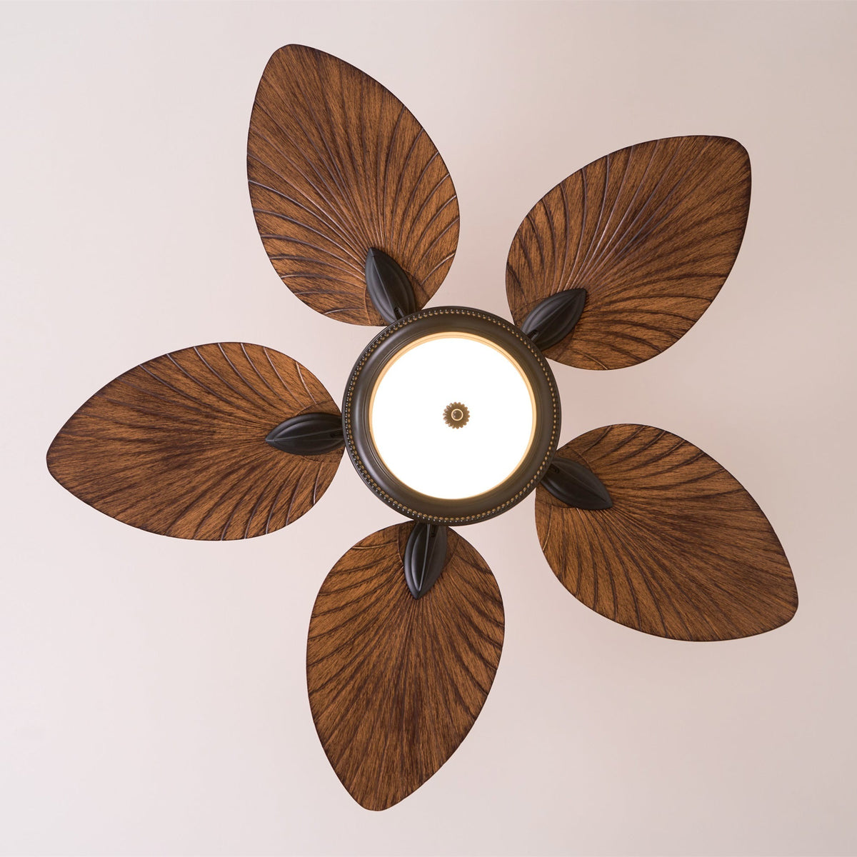 Virel Tropisches Holz Deckenventilator mit Beleuchtung