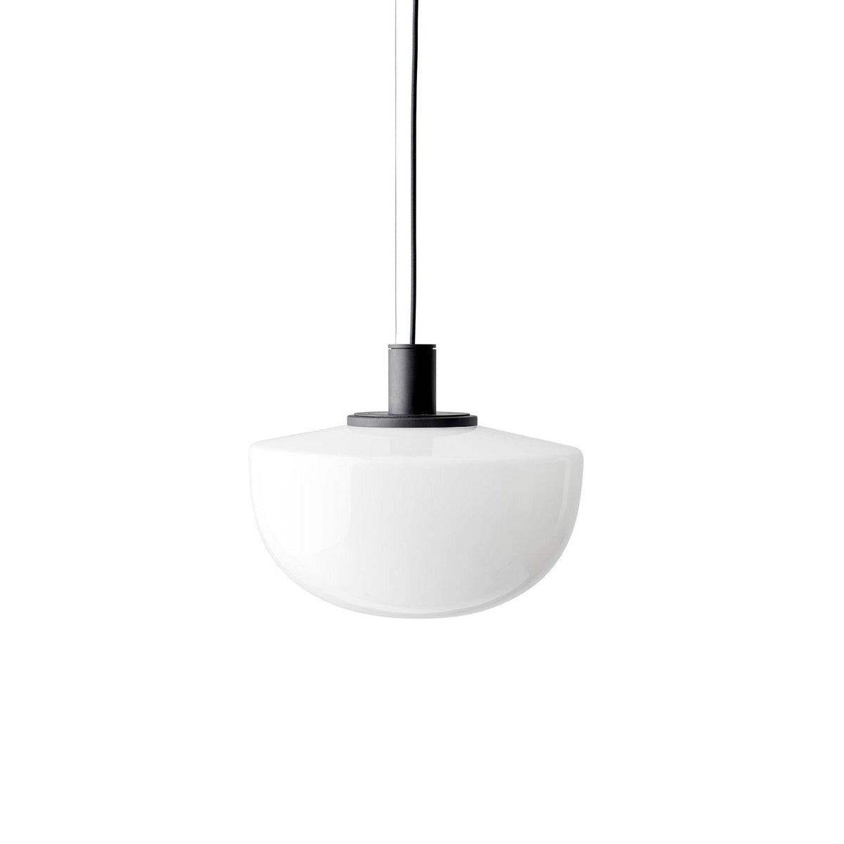 Pendelleuchte aus Glas Kuppel Metallmontage Minimalistisch Entspannend