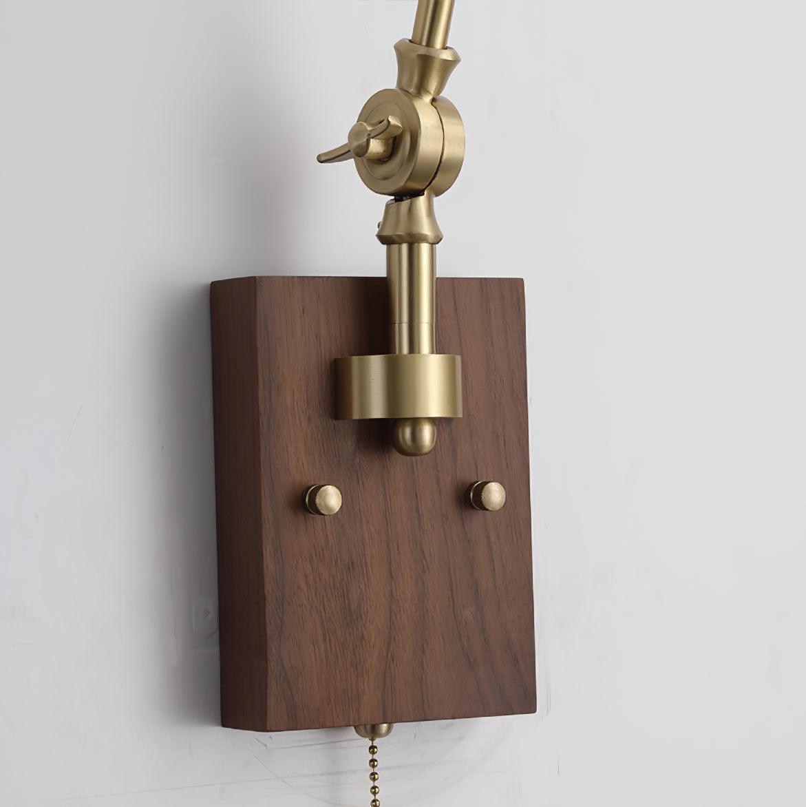 Velra Walnuss-verstellbare Arm-Wandleuchte