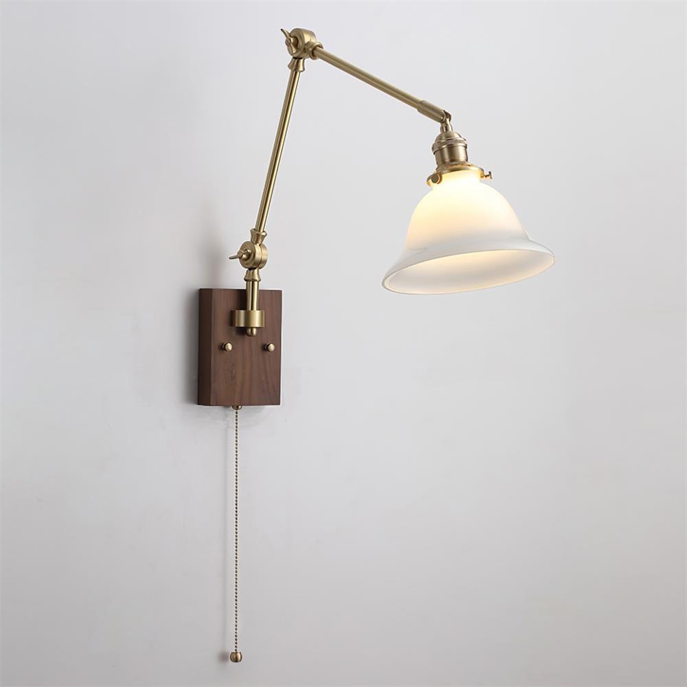 Velra Walnuss-verstellbare Arm-Wandleuchte