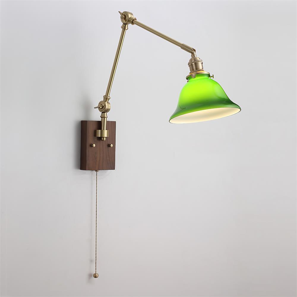 Velra Walnuss-verstellbare Arm-Wandleuchte