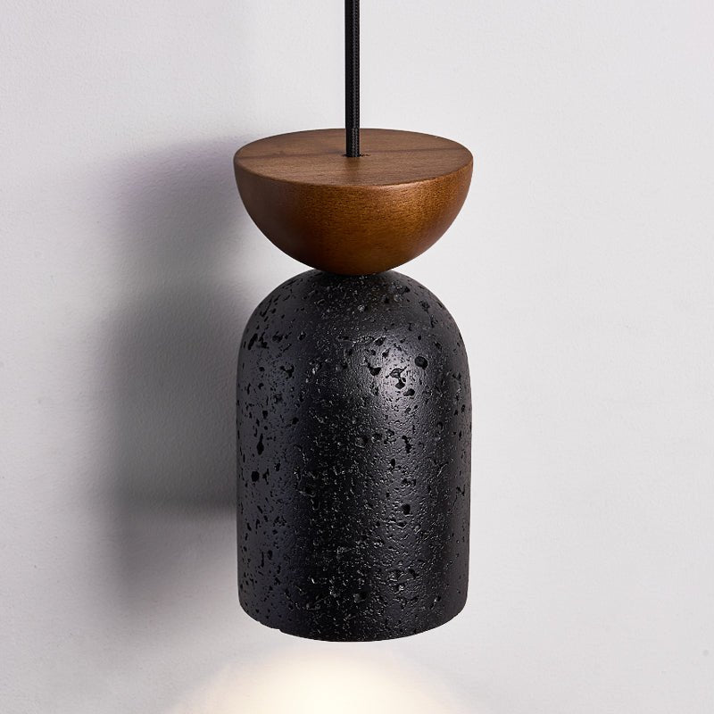Iris Focused Schwarz Travertine Pendelleuchte