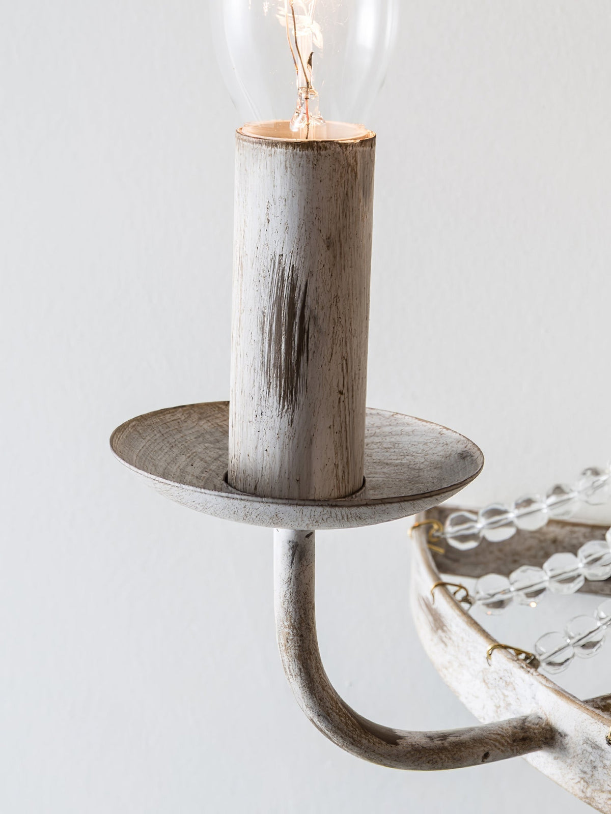 Arvela Vintage Industrial Kristall-Wandleuchte