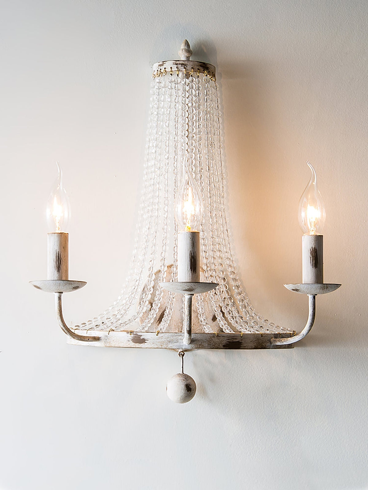 Arvela Vintage Industrial Kristall-Wandleuchte