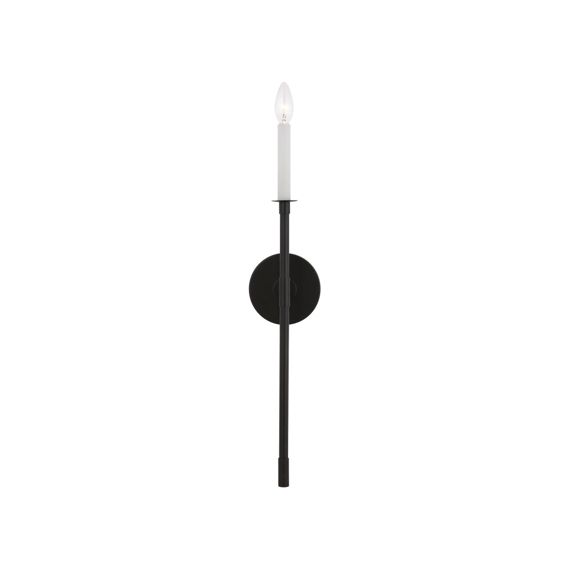 Alvuvyh zeitgenössische minimalistische schwarze Metall-Wandleuchte