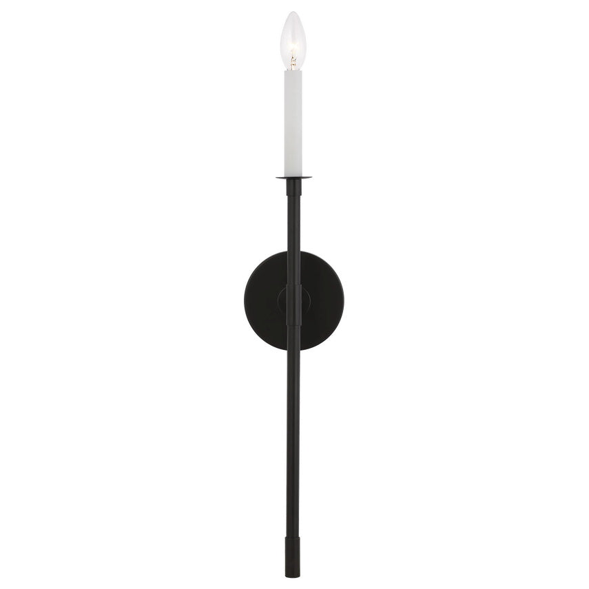 Alvuvyh zeitgenössische minimalistische schwarze Metall-Wandleuchte