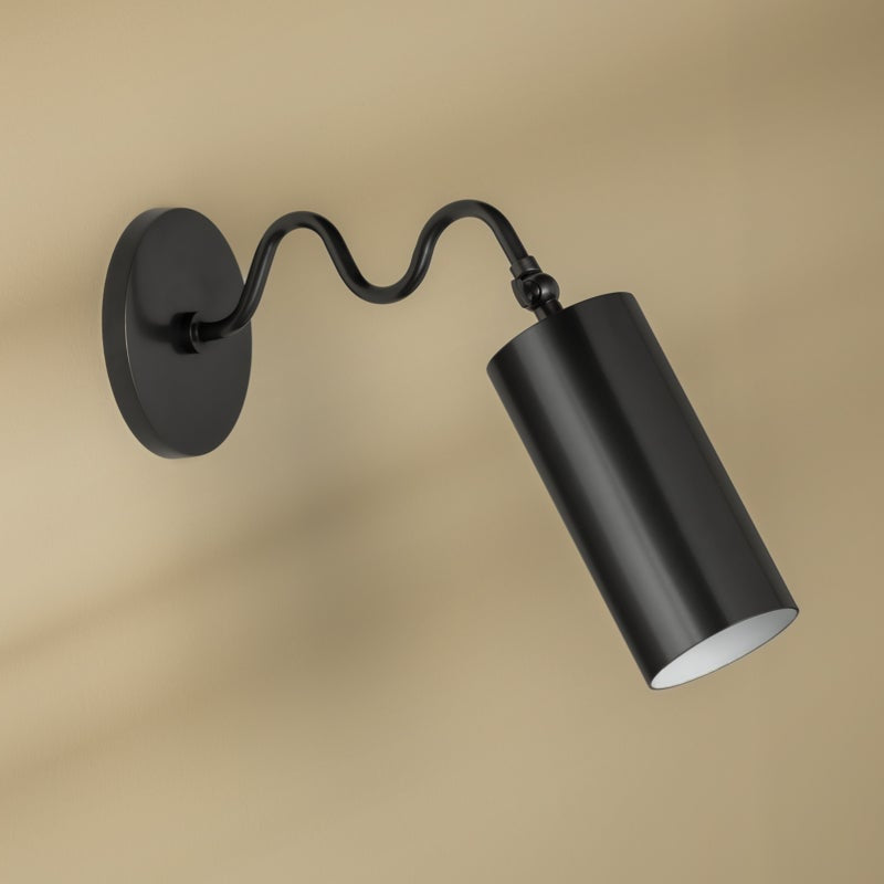 Vatnuvyu zeitgenössische minimalistische Wandleuchte aus Metall mit Stoffschirm