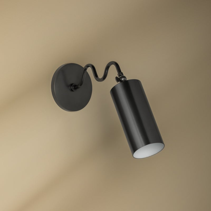 Vatnuvyu zeitgenössische minimalistische Wandleuchte aus Metall mit Stoffschirm