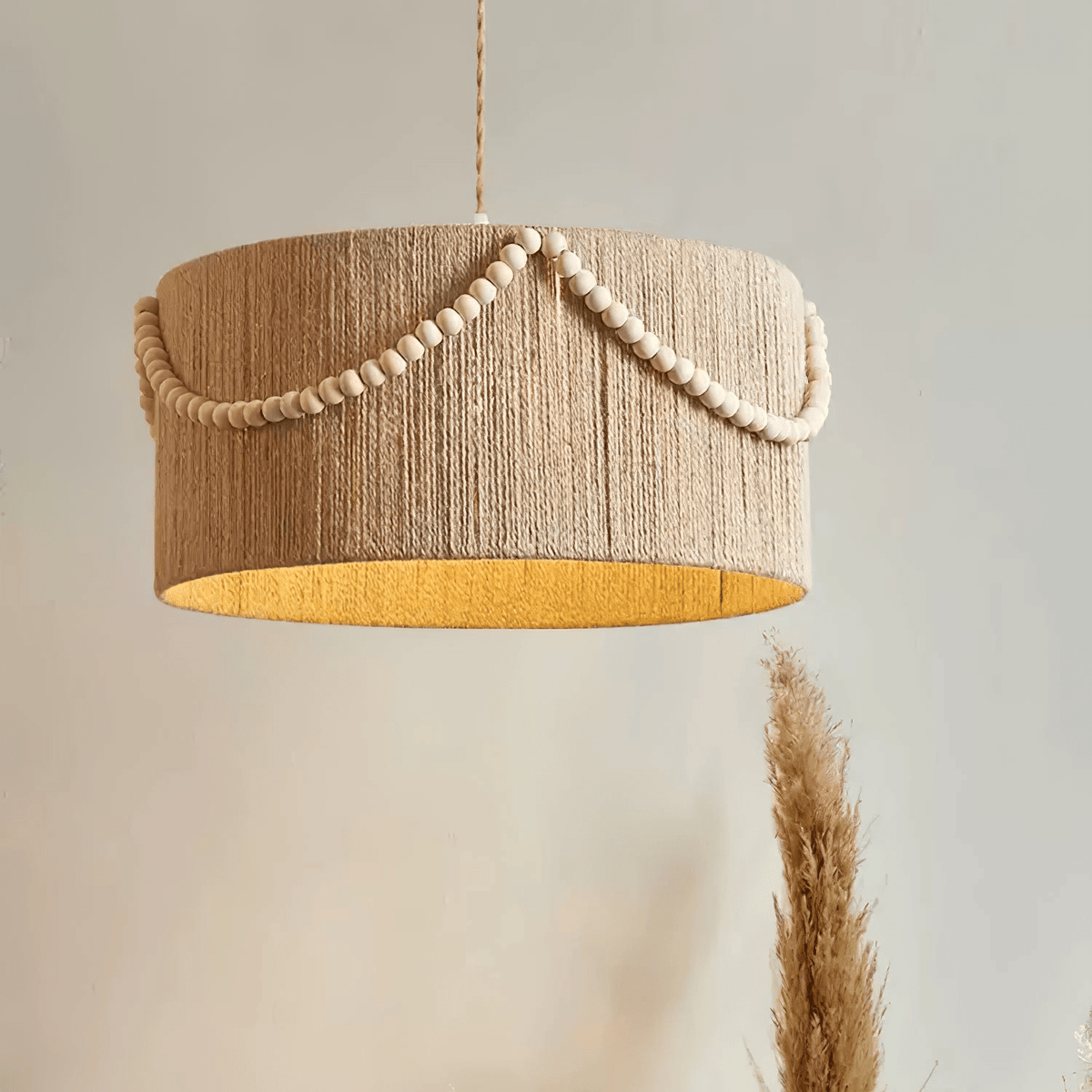 Ershaa Elegance Natürliche Perlen Boho Pendelleuchte