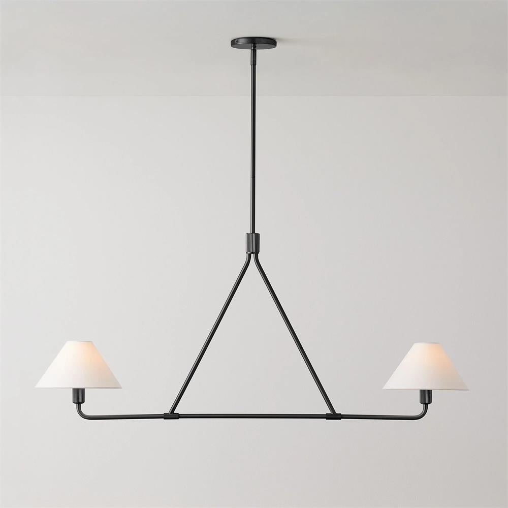 Ornuvyh Vintage Industrial Kronleuchter aus Metall mit Stoff