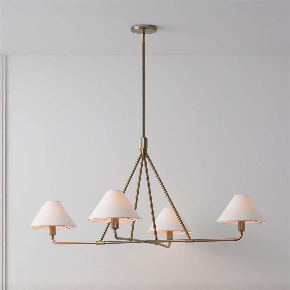 Ornuvyh Vintage Industrial Kronleuchter aus Metall mit Stoff
