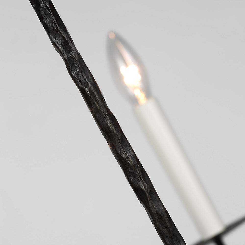 Caeluvyh Vintage Industrial Schwarzes Metall Kronleuchter