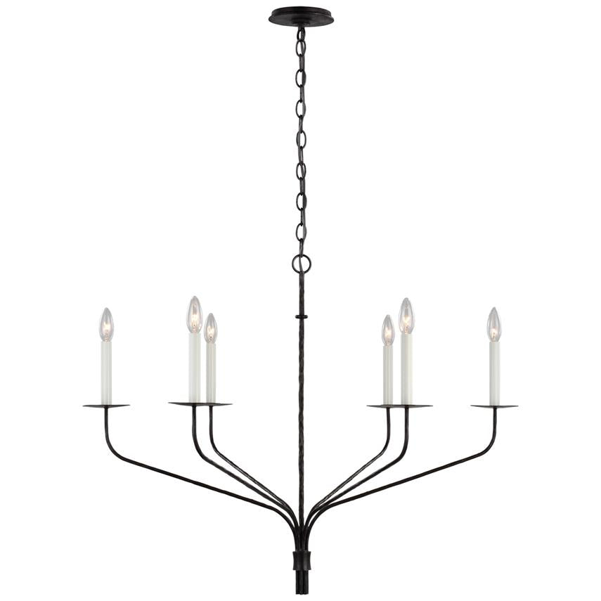 Caeluvyh Vintage Industrial Schwarzes Metall Kronleuchter