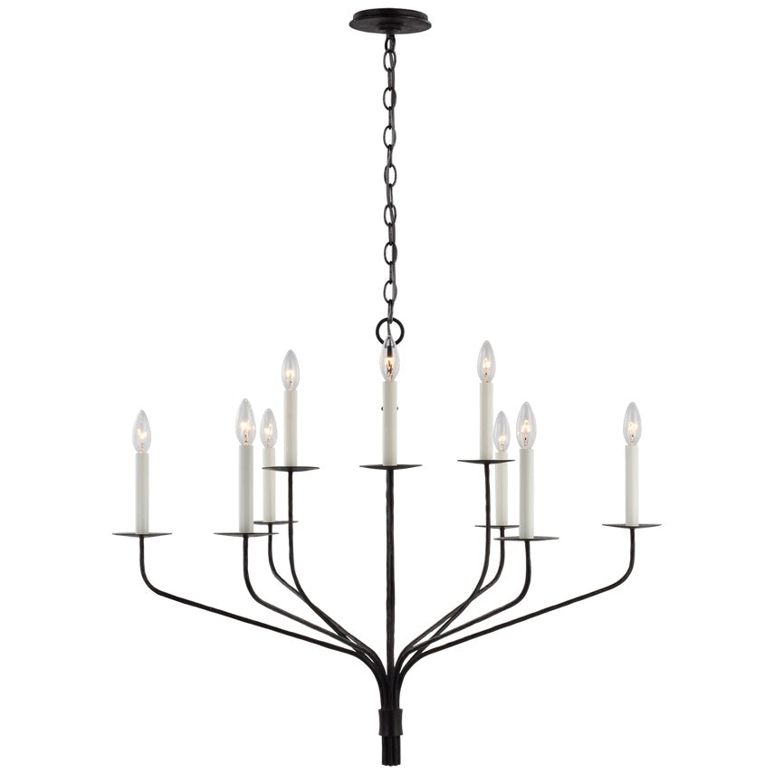 Caeluvyh Vintage Industrial Schwarzes Metall Kronleuchter